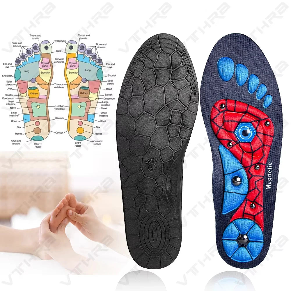 Magnetic Insoles for Foot Massage Orthopedic Acupressures Unisex EVA Pads Foot Health Slim Legs Arch Support Foot Insole Therapy