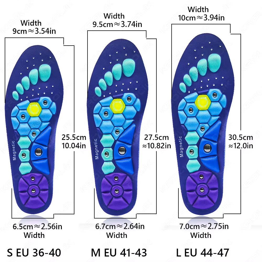 Magnetic Insoles for Foot Massage Orthopedic Acupressures Unisex EVA Pads Foot Health Slim Legs Arch Support Foot Insole Therapy