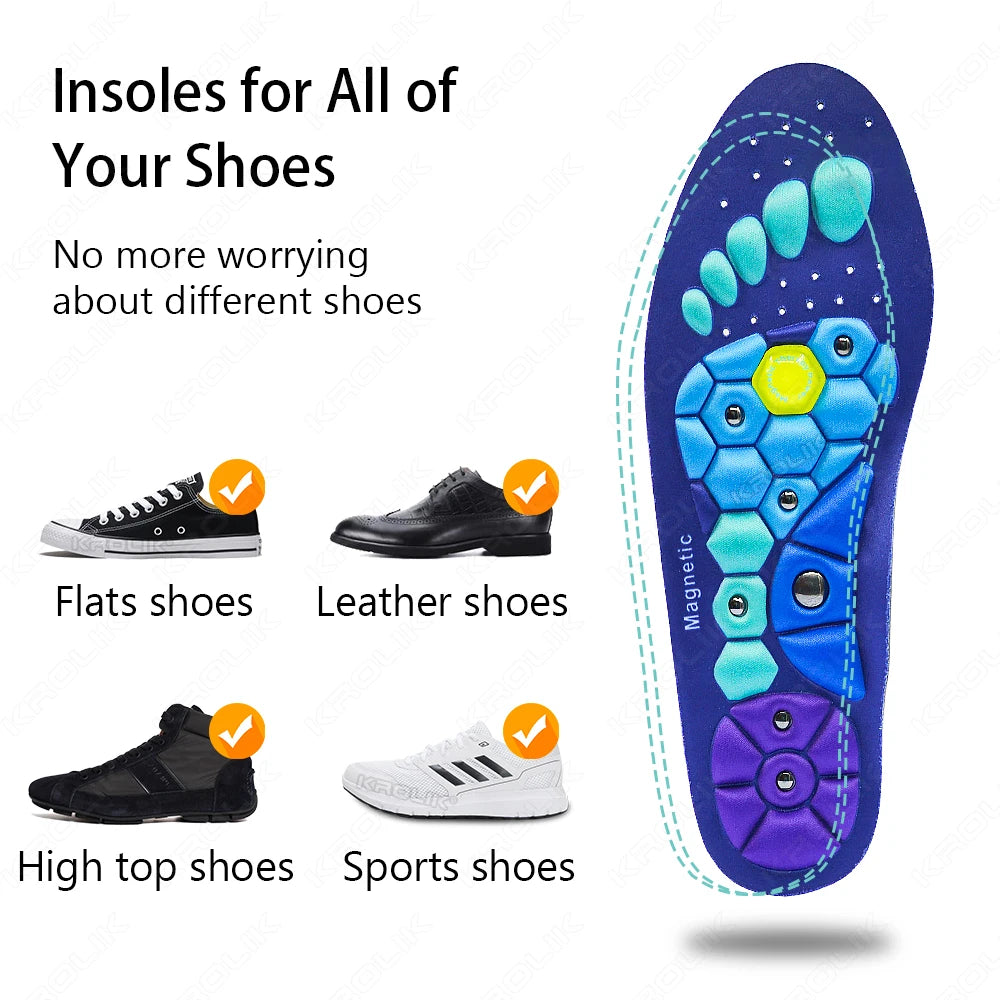 Magnetic Insoles for Foot Massage Orthopedic Acupressures Unisex EVA Pads Foot Health Slim Legs Arch Support Foot Insole Therapy