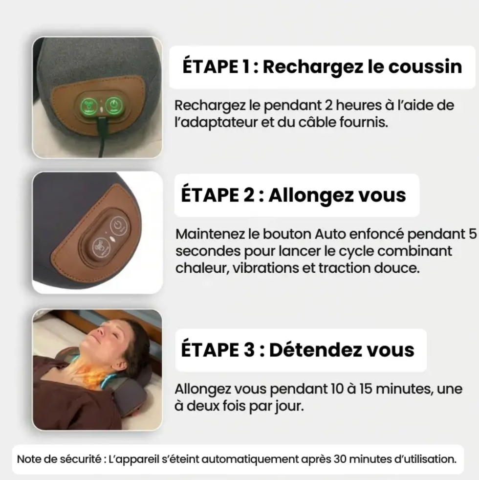 Vélaria | Coussin CerviTrax Masseur à traction cervicale