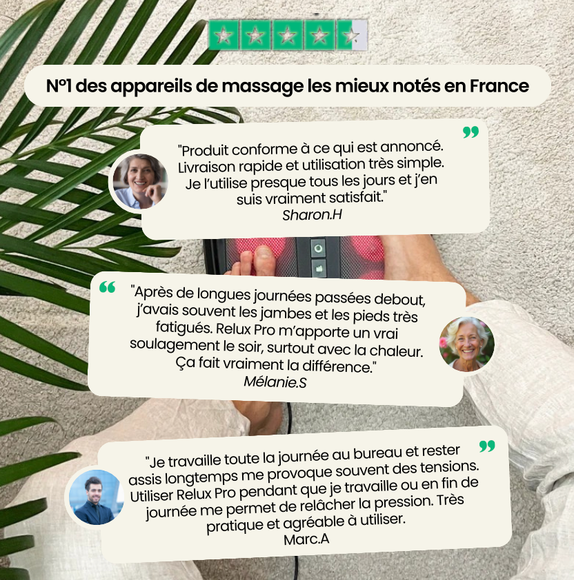 Vélaria | Relux Pro dispositif de relaxation et stimulation des pieds