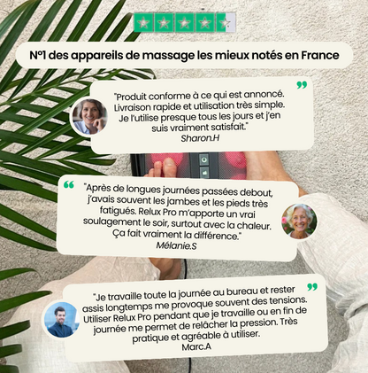 Vélaria | Relux Pro dispositif de relaxation et stimulation des pieds
