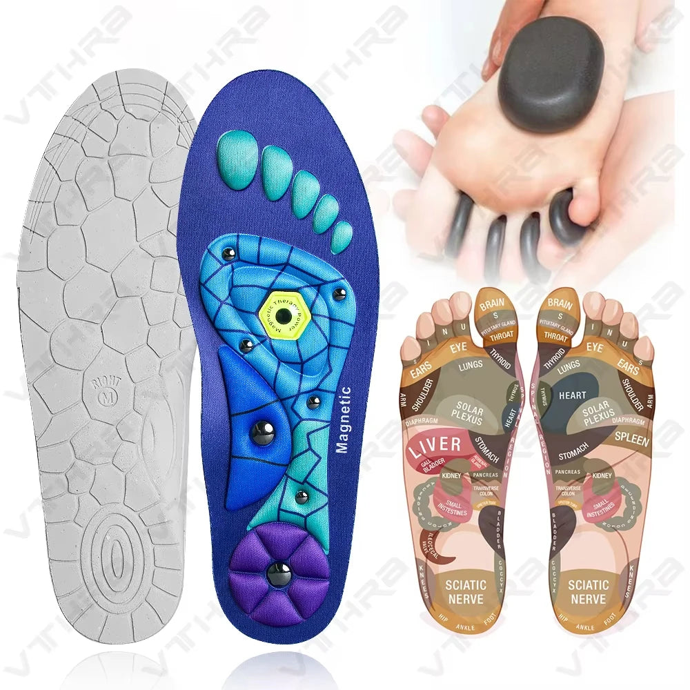 Magnetic Insoles for Foot Massage Orthopedic Acupressures Unisex EVA Pads Foot Health Slim Legs Arch Support Foot Insole Therapy
